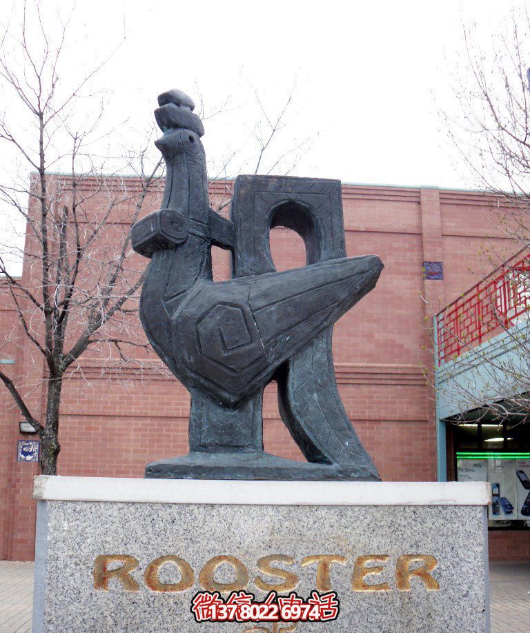 玻璃鋼創(chuàng)意雞雕塑，點亮街道美景