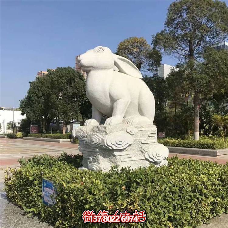 精美十二生肖大理石石雕，高端戶外園林裝飾