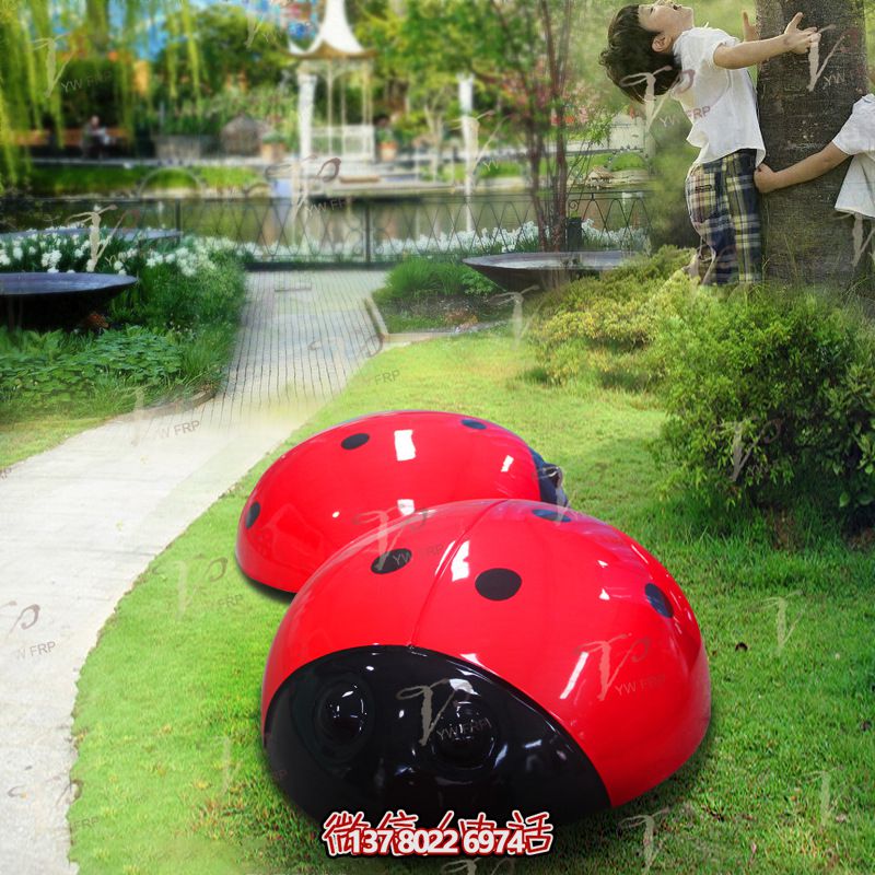 精美玻璃鋼瓢蟲雕塑，點(diǎn)亮公園