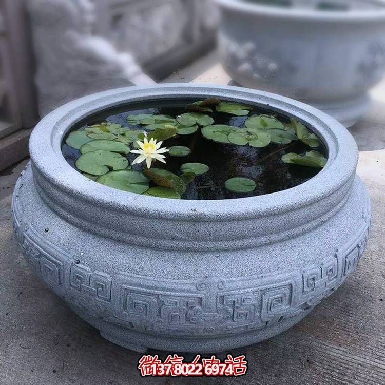 仿古大理石石雕魚缸，用藝術(shù)裝點(diǎn)你的生活