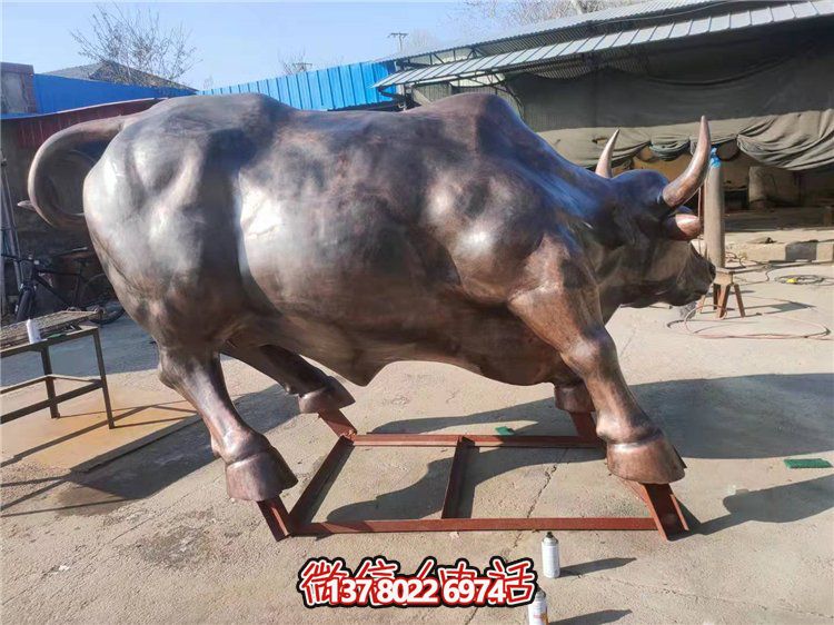 大型銅牛景觀雕塑，招財擺件