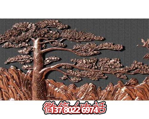 迎客松雕塑，紫銅裝飾室內外公園廣場