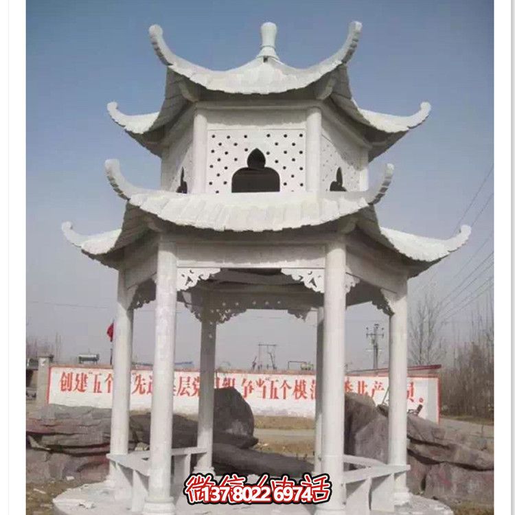 舒適寧靜的大理石涼亭，完美滿足休息需求