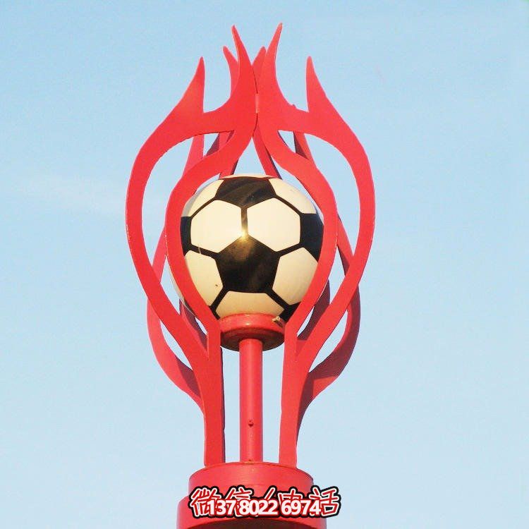 不銹鋼運(yùn)動主題戶外創(chuàng)意雕塑足球