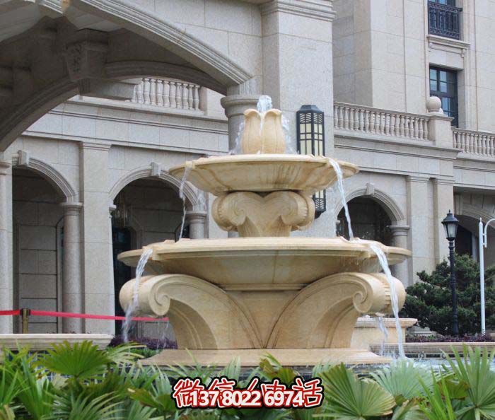 歐式風格大理石噴泉雕塑，美化酒店、廣場、景觀