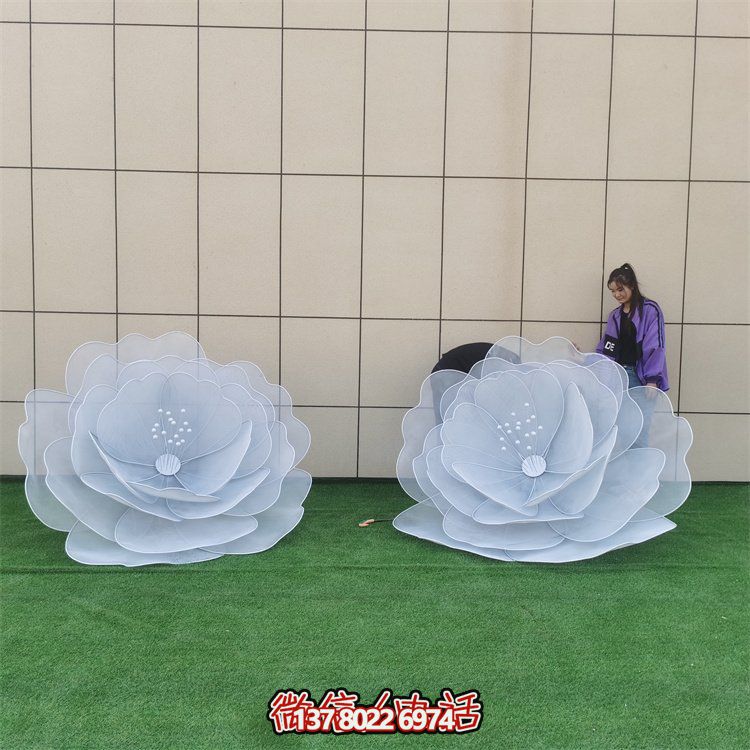 304不銹鋼拉絲不銹鋼戶(hù)外大型荷花雕塑