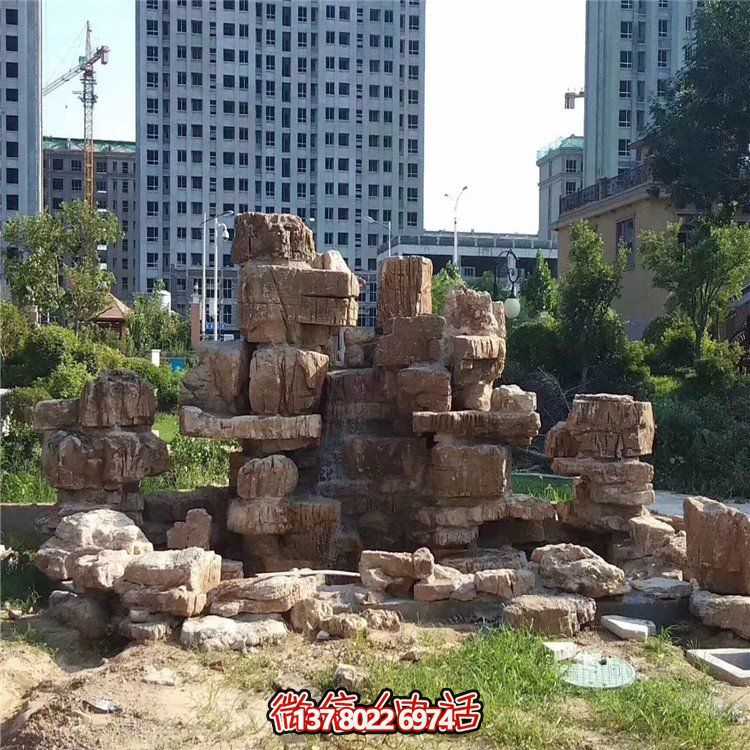 疊石假山，小區(qū)園林人造假山水景