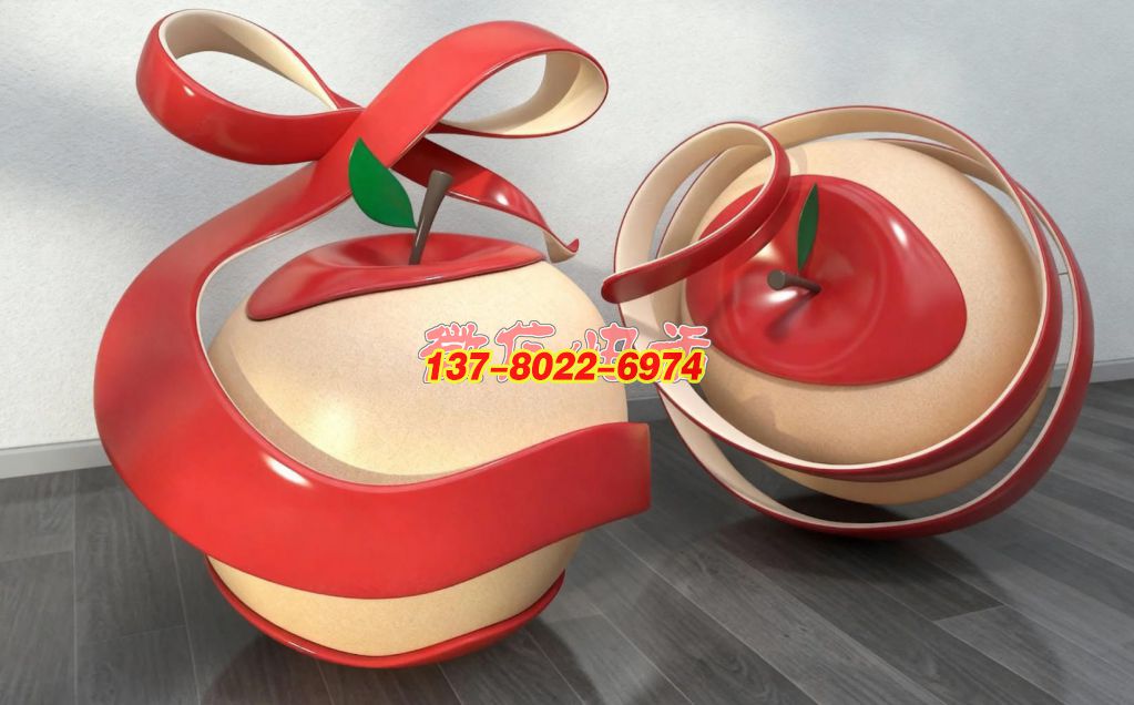 “蘋” 添藝術(shù)感 —— 玻璃鋼水果景觀雕塑